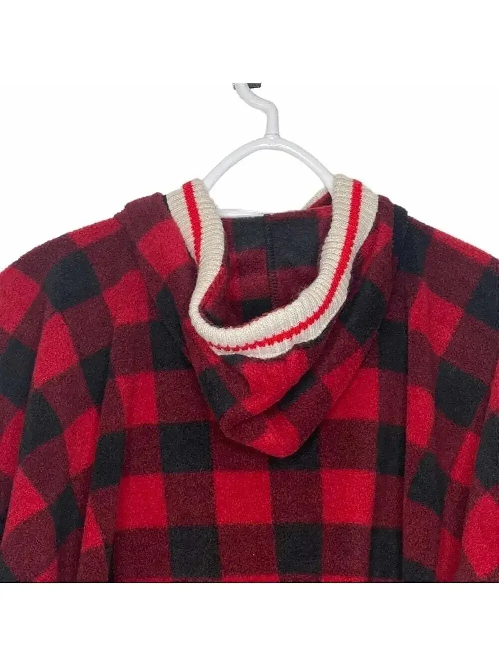Pook Pookie Hooded Poncho Red Plaid Toddler Youth Polar Fleece Cape Medium